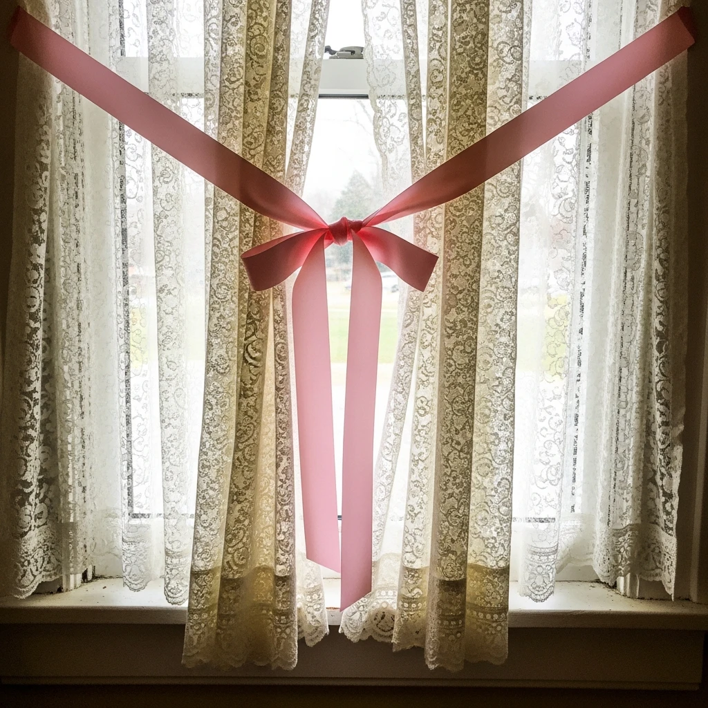 Lace Curtain Tiebacks - 50 Vintage Valentine Decorations That Look Beautiful and Budget-Friendly