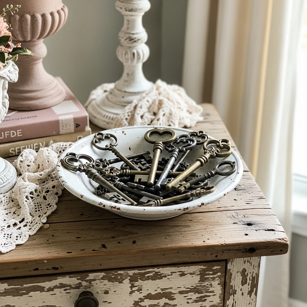 Decorative Antique Keys - 50 Vintage Valentine Decorations That Look Beautiful and Budget-Friendly