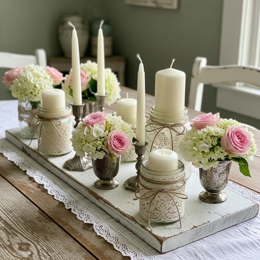 Shabby Chic Centerpieces - 50 Vintage Valentine Decorations That Look Beautiful and Budget-Friendly