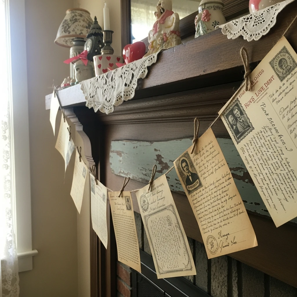 Love Letter Paper Garlands - 50 Vintage Valentine Decorations That Look Beautiful and Budget-Friendly