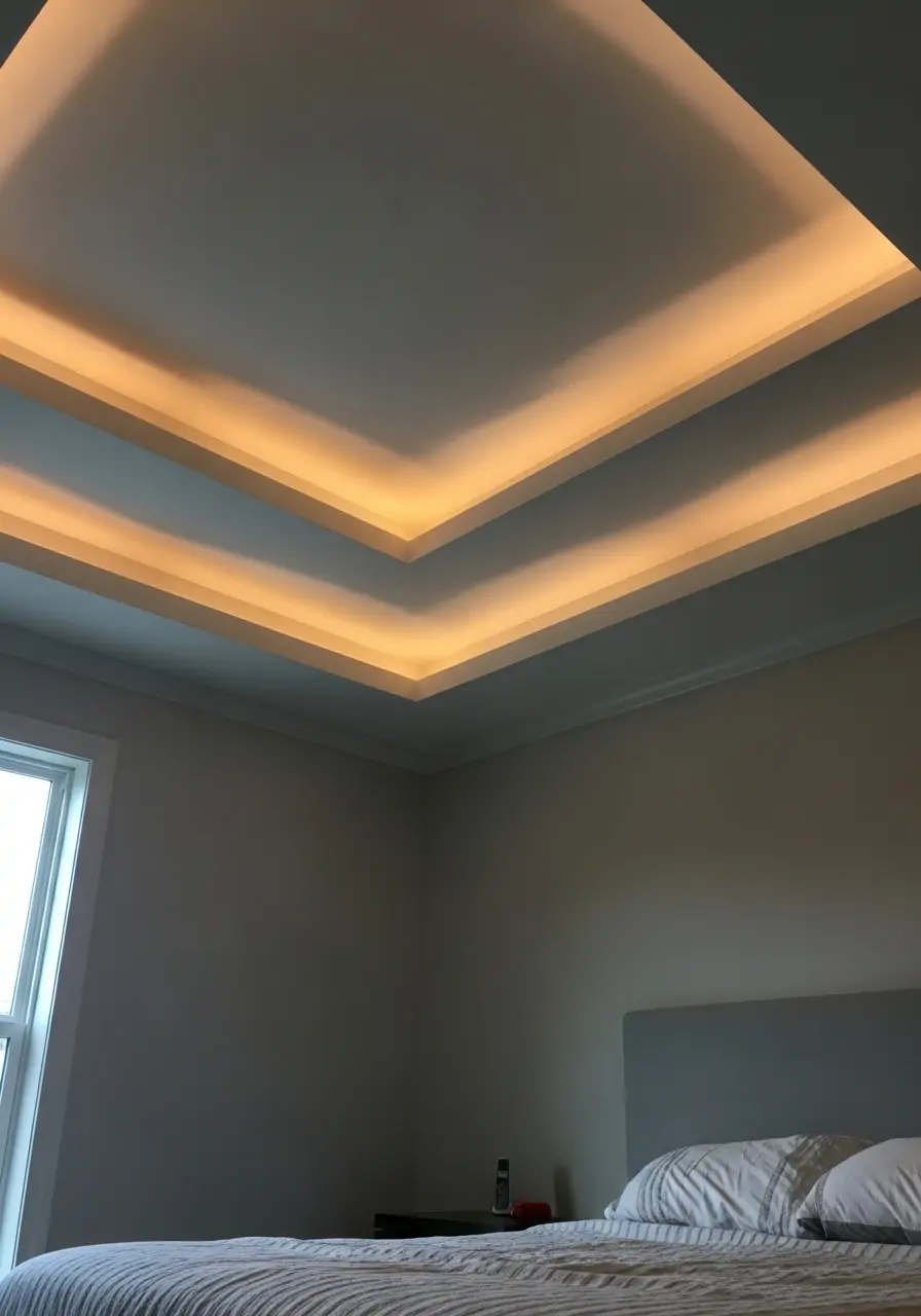 Tray Ceiling With Hidden Lights - 50 Best Down Ceiling Design Bedrooms Ideas