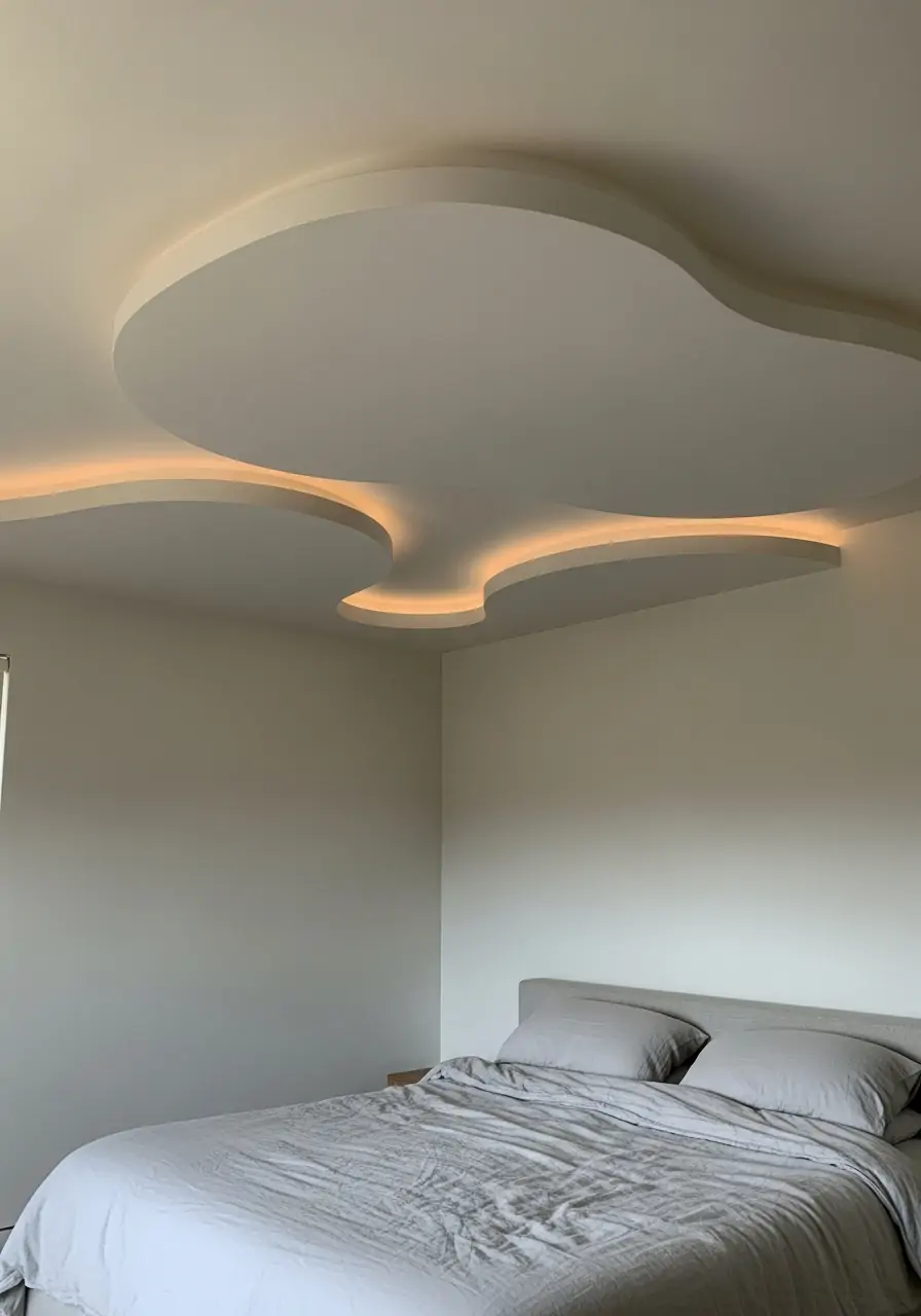 Rounded Cloud Ceiling Shapes - 50 Best Down Ceiling Design Bedrooms Ideas