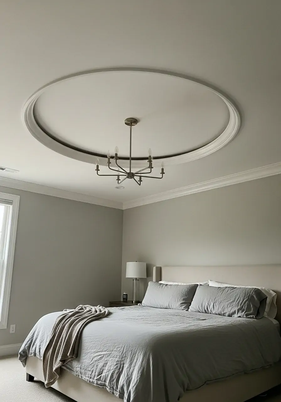 Round Drop Above Bed - 50 Best Down Ceiling Design Bedrooms Ideas