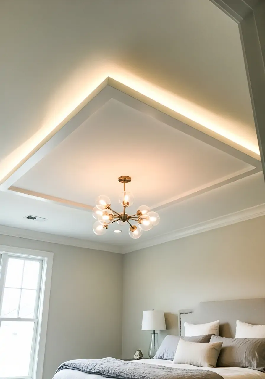 Center Floating Ceiling Panel - 50 Best Down Ceiling Design Bedrooms Ideas