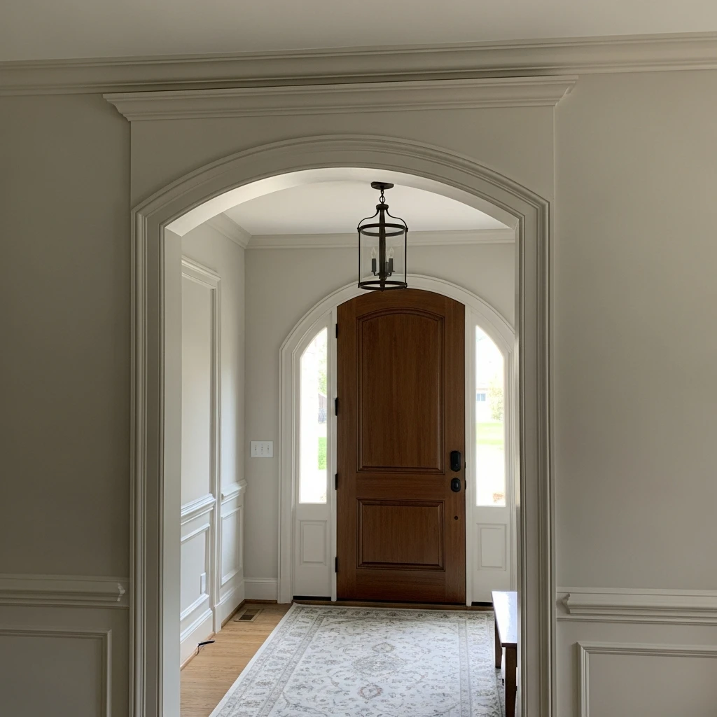Arched Wood Trim - 50 Beautiful & Budget-Friendly Entryway Accent Wall Ideas for a Fresh Look