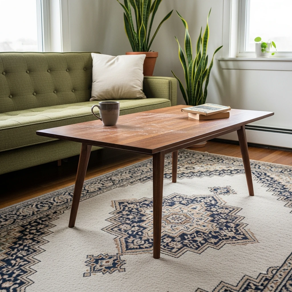 Splayed-Leg Coffee Table - 50 Budget-Friendly Mid Century Modern Apartment Decor Ideas