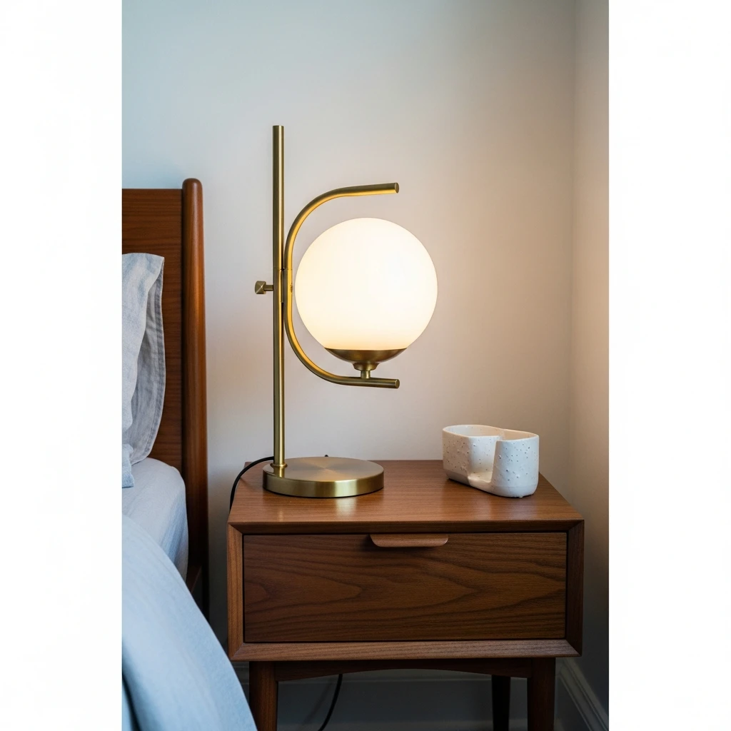 Statement Bedside Lamps - 50 Budget-Friendly Mid Century Modern Apartment Decor Ideas