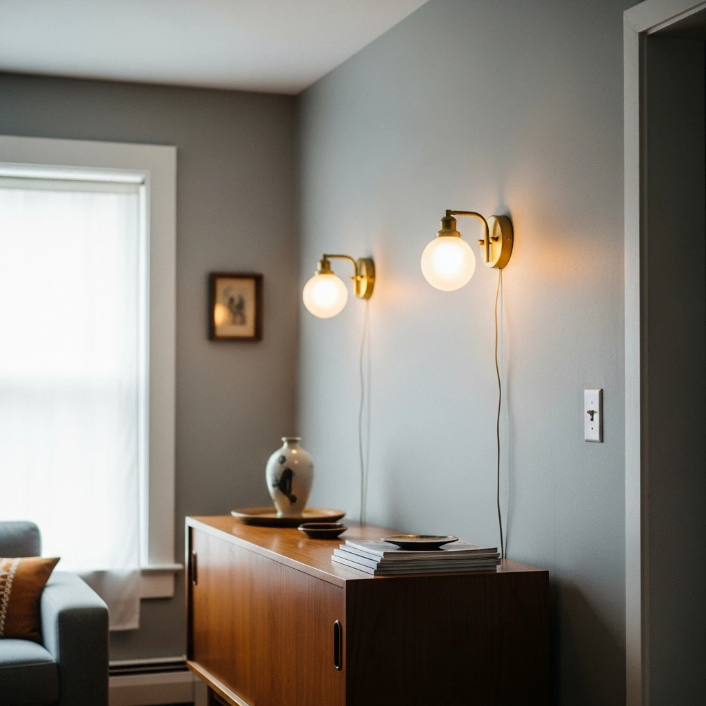 Vintage-Inspired Wall Sconces - 50 Budget-Friendly Mid Century Modern Apartment Decor Ideas
