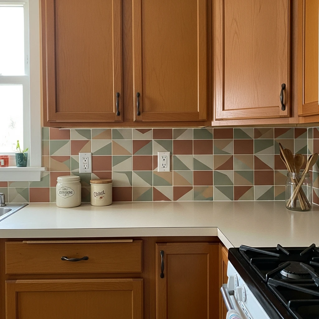 Retro Kitchen Backsplash Tiles - 50 Budget-Friendly Mid Century Modern Apartment Decor Ideas