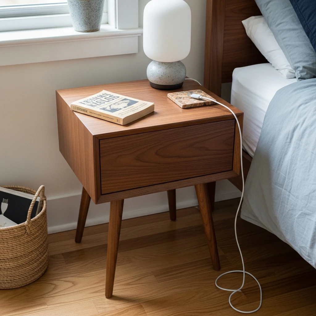 Tapered-Leg Nightstands - 50 Budget-Friendly Mid Century Modern Apartment Decor Ideas