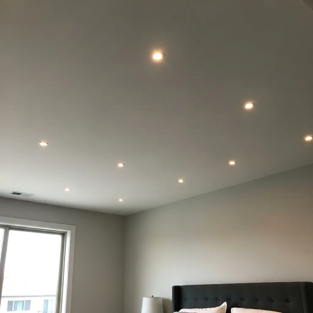 Micro Recessed Downlight Ceiling - 40 Modern Bedroom Ceiling Ideas That Will Make Your Room Look Like a Luxury Hotel
