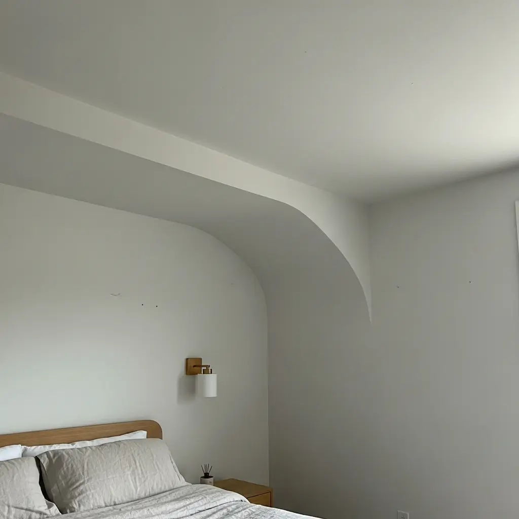 Soft Rounded-Corner Ceiling - 40 Modern Bedroom Ceiling Ideas That Will Make Your Room Look Like a Luxury Hotel