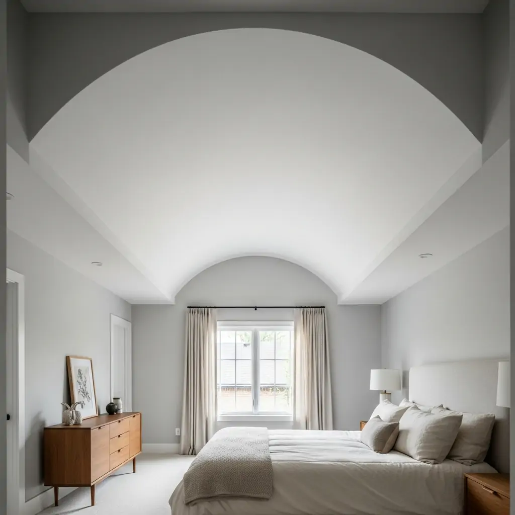 The Gentle Curve: Arched Drop-Panel Ceilings - 40 Modern Bedroom Ceiling Ideas That Will Make Your Room Look Like a Luxury Hotel