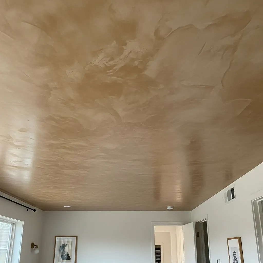 Matte Plaster Textured Ceiling - 40 Modern Bedroom Ceiling Ideas That Will Make Your Room Look Like a Luxury Hotel