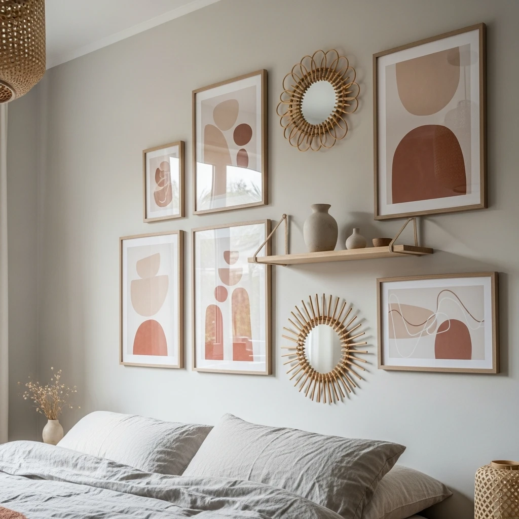 Organic Shape Gallery - 50 Beautiful Modern Boho Bedroom Ideas for a Cozy Update