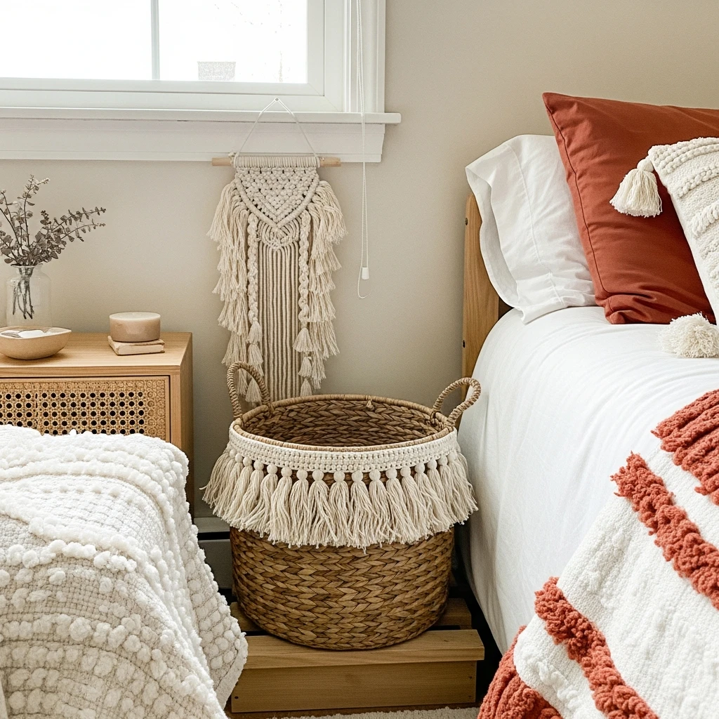 Playful Fringe Decor - 50 Beautiful Modern Boho Bedroom Ideas for a Cozy Update