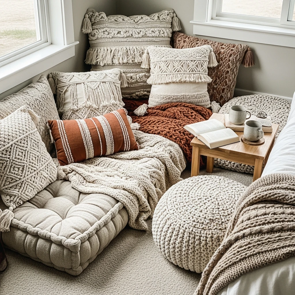 Cozy Reading Nook - 50 Beautiful Modern Boho Bedroom Ideas for a Cozy Update