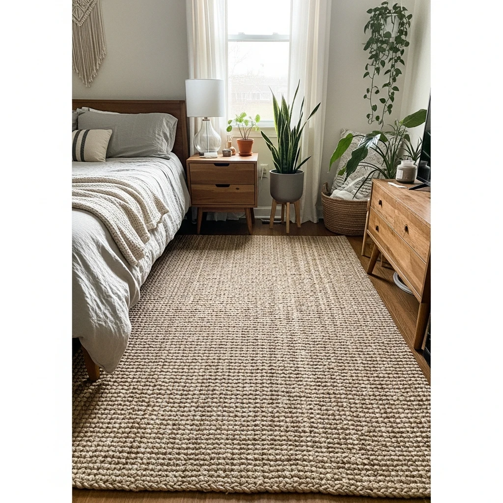 Natural Fiber Rugs - 50 Beautiful Modern Boho Bedroom Ideas for a Cozy Update