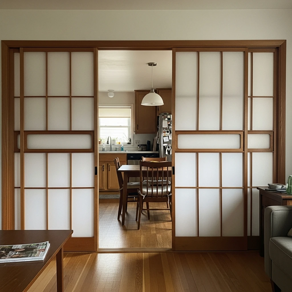 Light-Diffusing Shoji Screens - 50 Beautiful & Simple Open Kitchen Partition Ideas (No Major Reno Needed!)