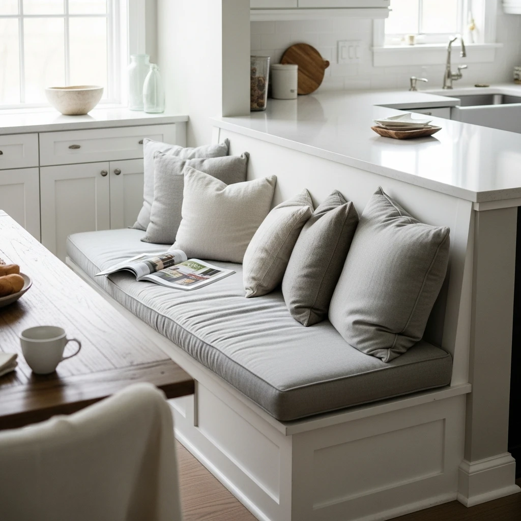 Bench Seating Divider - 50 Beautiful & Simple Open Kitchen Partition Ideas (No Major Reno Needed!)