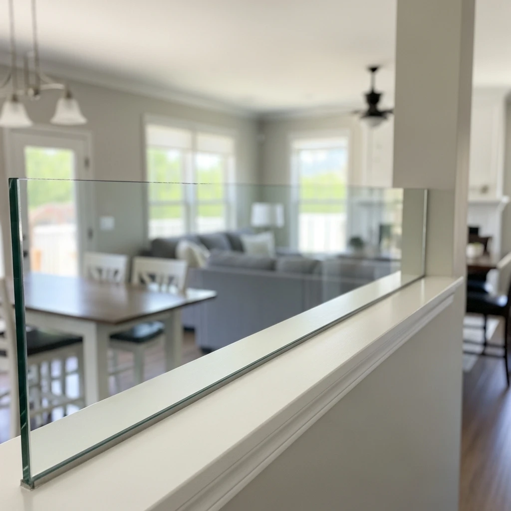 Subtle Low Glass Wall - 50 Beautiful & Simple Open Kitchen Partition Ideas (No Major Reno Needed!)