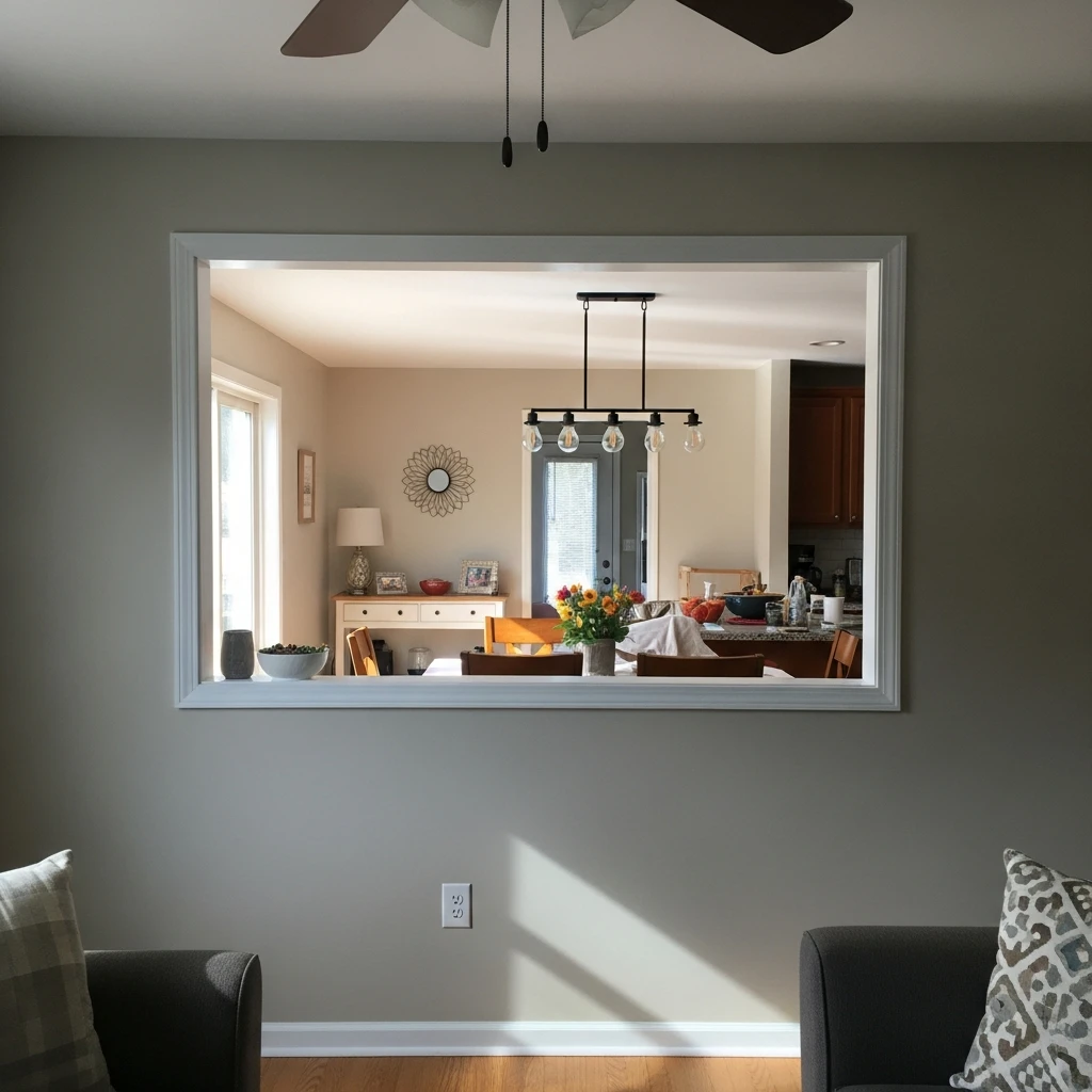 Indoor Window Opening - 50 Beautiful & Simple Open Kitchen Partition Ideas (No Major Reno Needed!)