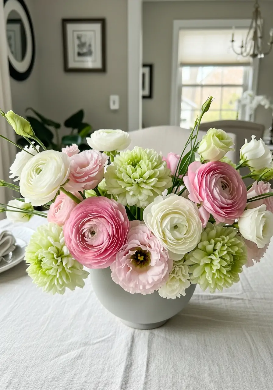Ranunculus And Lisianthus - 50 Simple Spring Centerpiece Ideas You Need To Pin Now