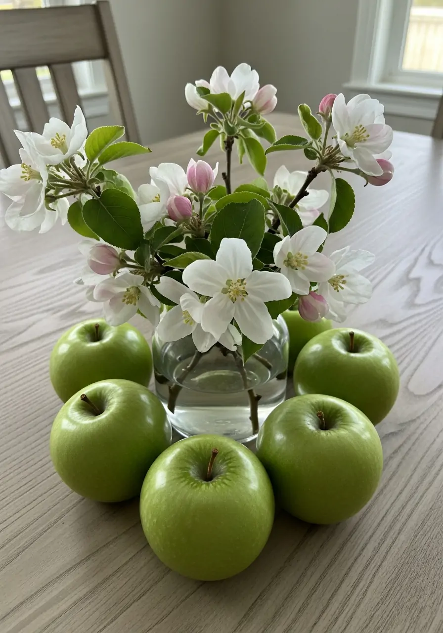 Apple Blossoms And Fruit - 50 Simple Spring Centerpiece Ideas You Need To Pin Now