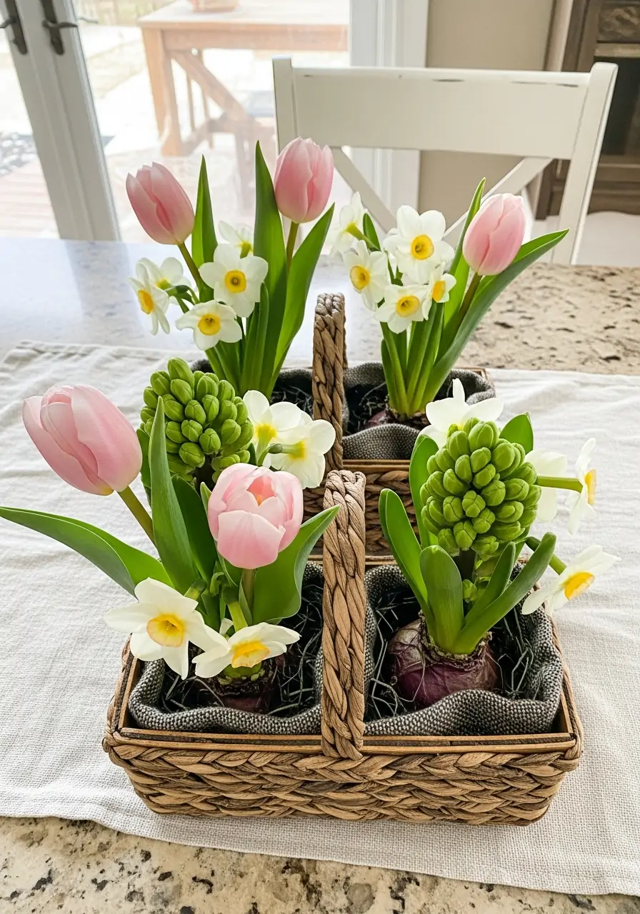 Berry Basket Florals - 50 Simple Spring Centerpiece Ideas You Need To Pin Now