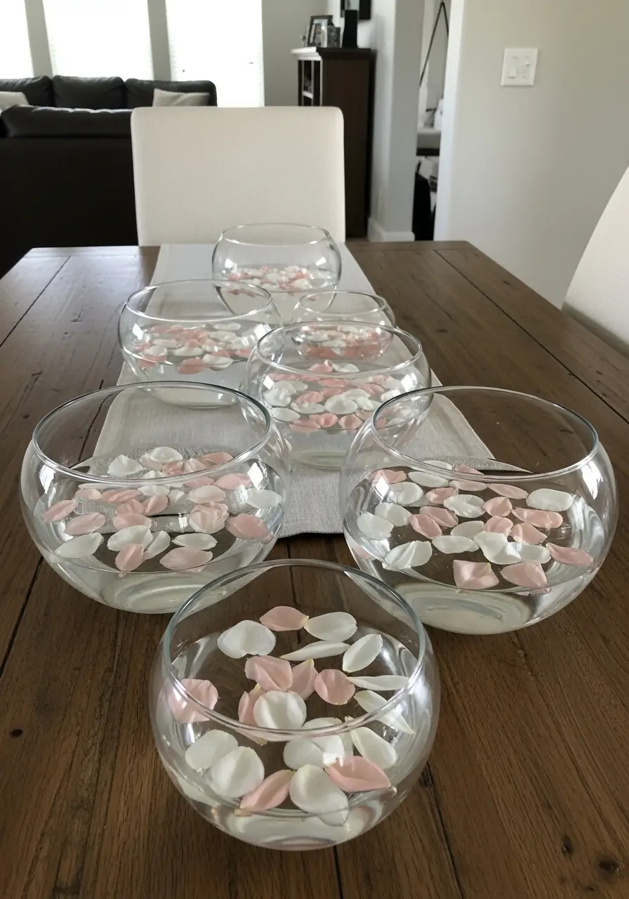 Floating Petal Bowls - 50 Simple Spring Centerpiece Ideas You Need To Pin Now