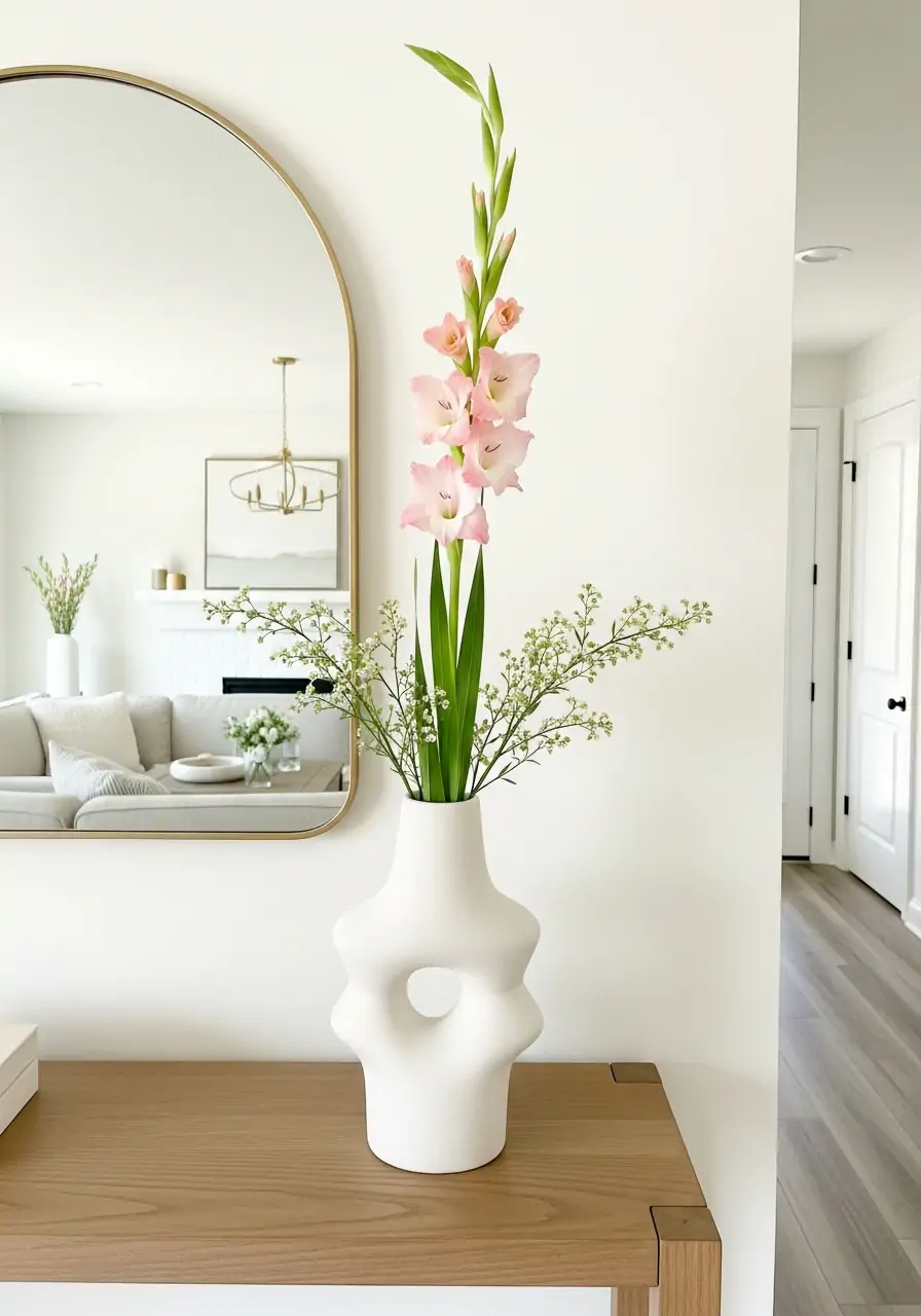 Sculptural Vase Statement - 50 Simple Spring Centerpiece Ideas You Need To Pin Now