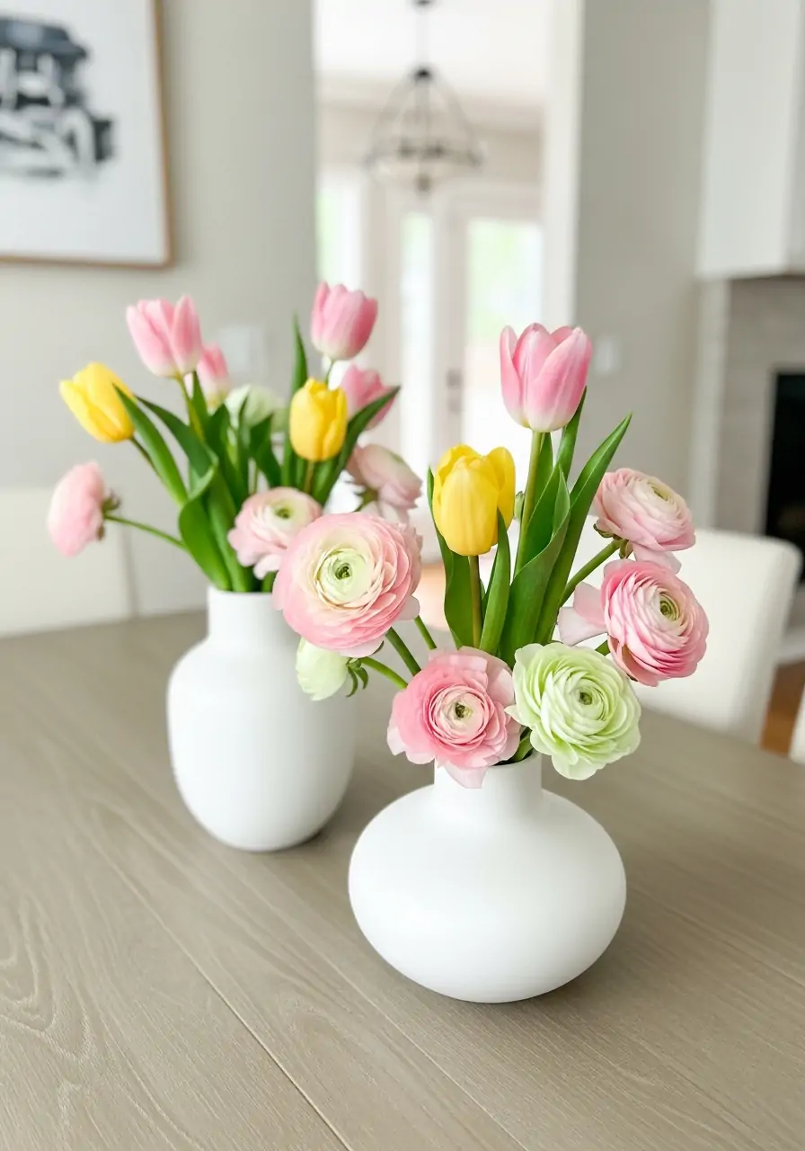 Minimal Pastel Tones - 50 Simple Spring Centerpiece Ideas You Need To Pin Now