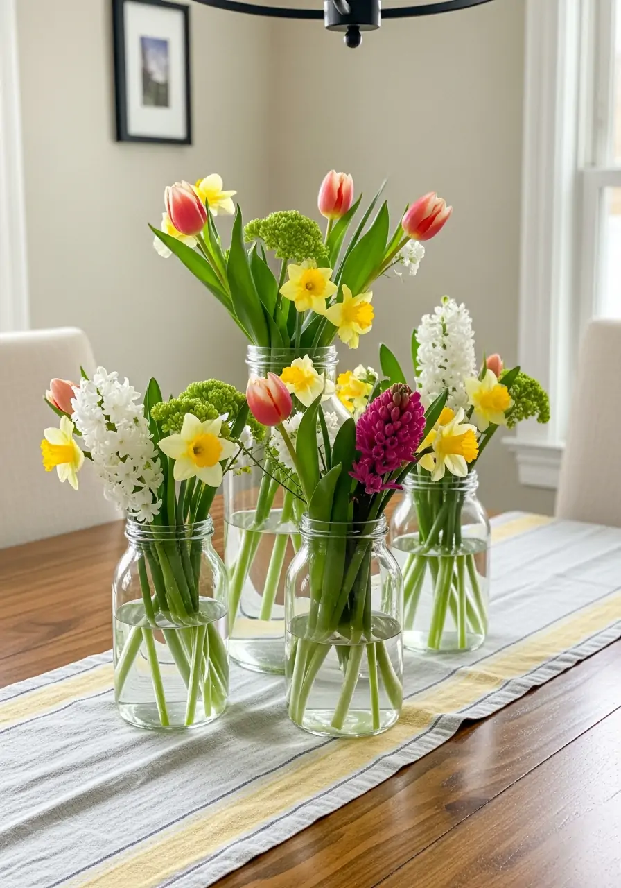 Apothecary Jar Display - 50 Simple Spring Centerpiece Ideas You Need To Pin Now