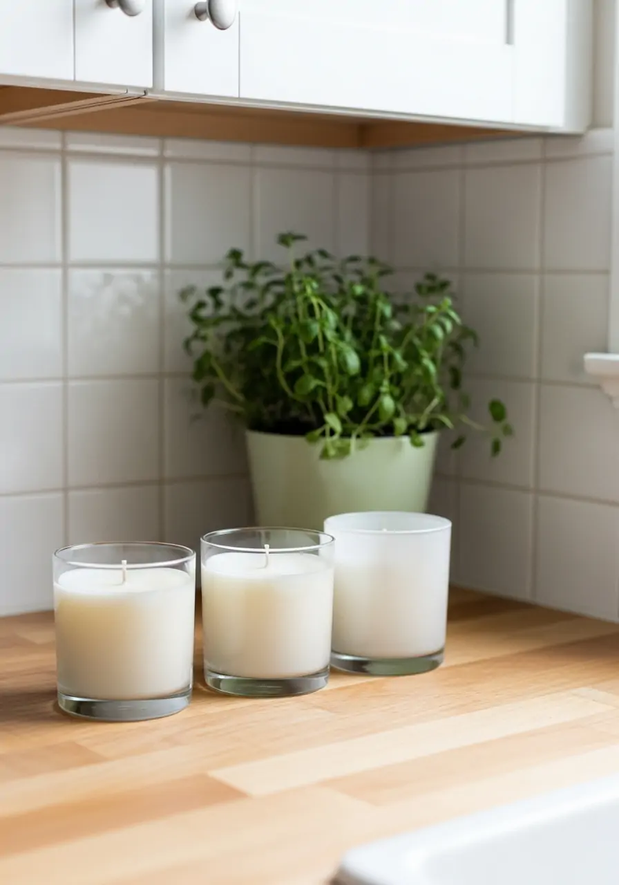 Fresh Scented Candles - 50 Spring Kitchen Decor Ideas