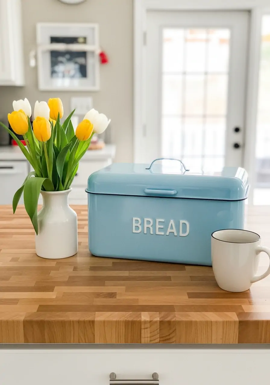 Light Bread Boxes - 50 Spring Kitchen Decor Ideas