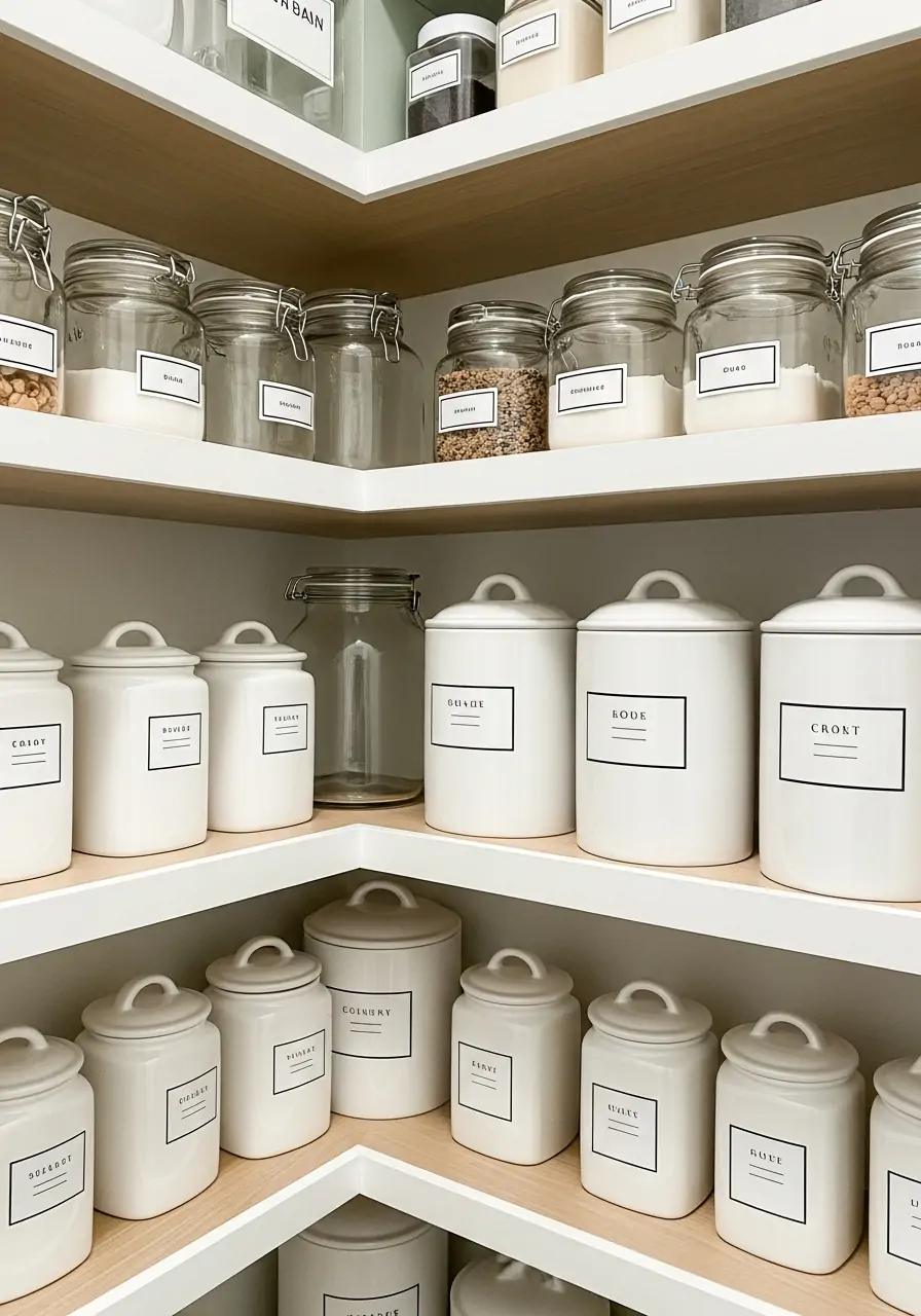 Clean Pantry Labels - 50 Spring Kitchen Decor Ideas