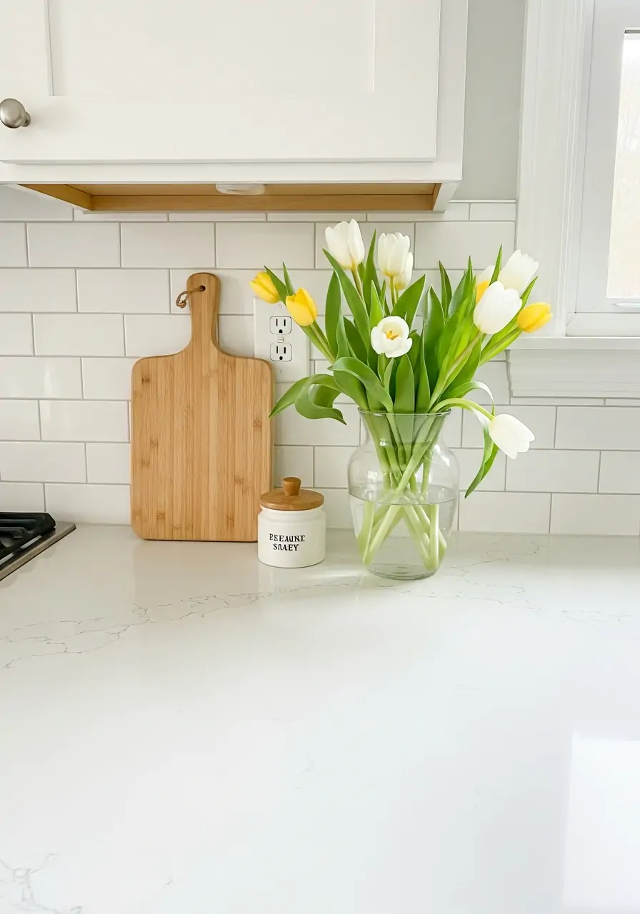 Intentional Counter Styling - 50 Spring Kitchen Decor Ideas