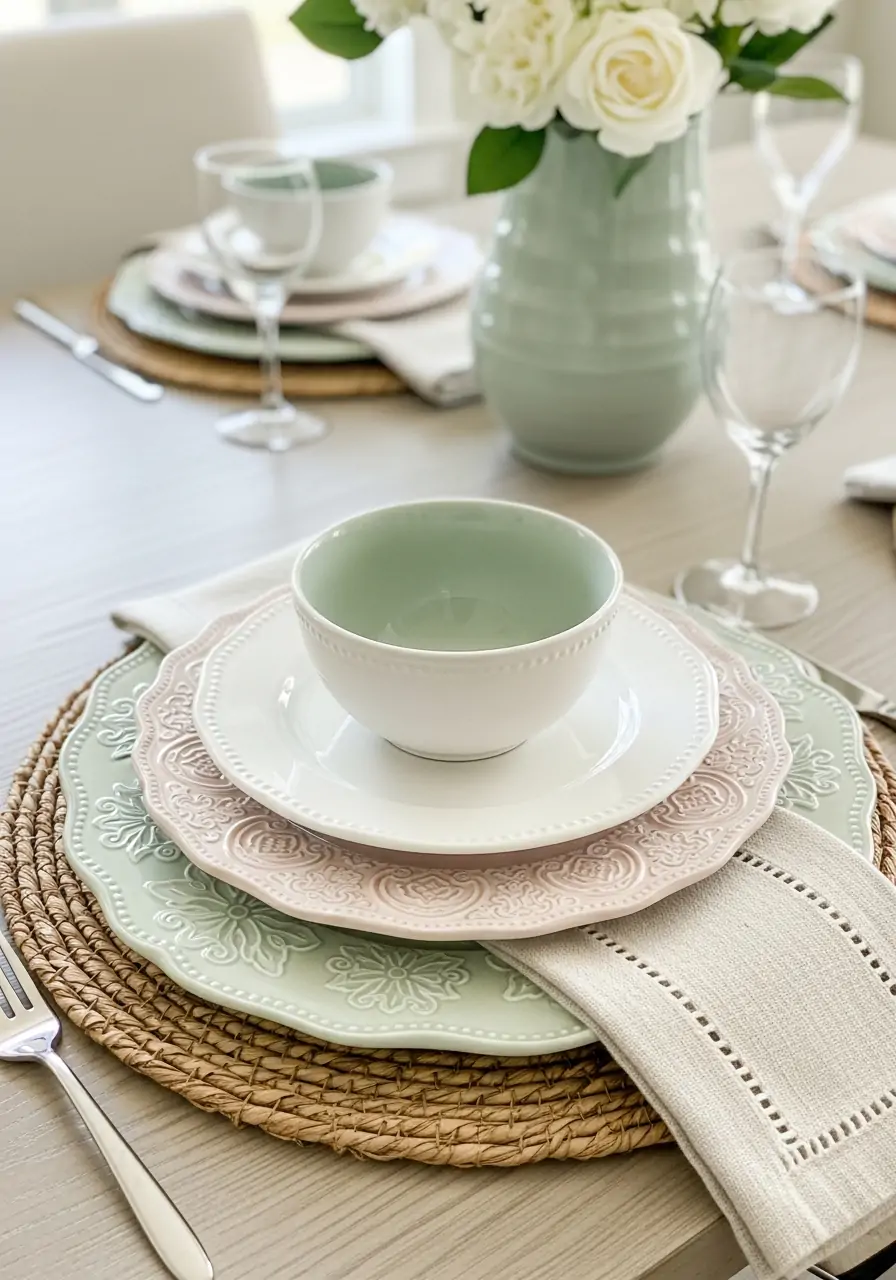 Floral Charger Plates - 50 Spring Table Decor Ideas You Need Right Now