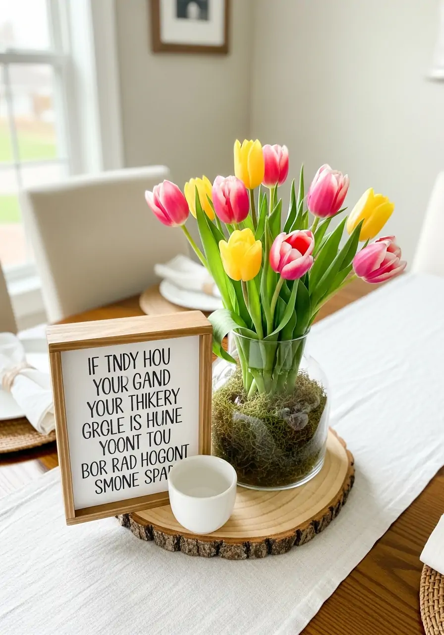 Spring Quote Table Sign - 50 Spring Table Decor Ideas You Need Right Now