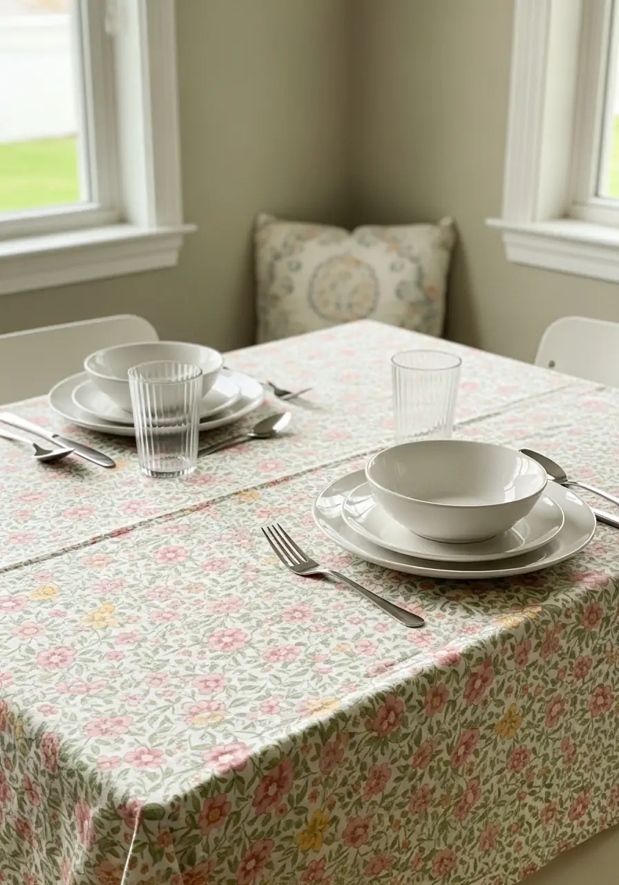 Floral Tablecloth Statement - 50 Spring Table Decor Ideas You Need Right Now