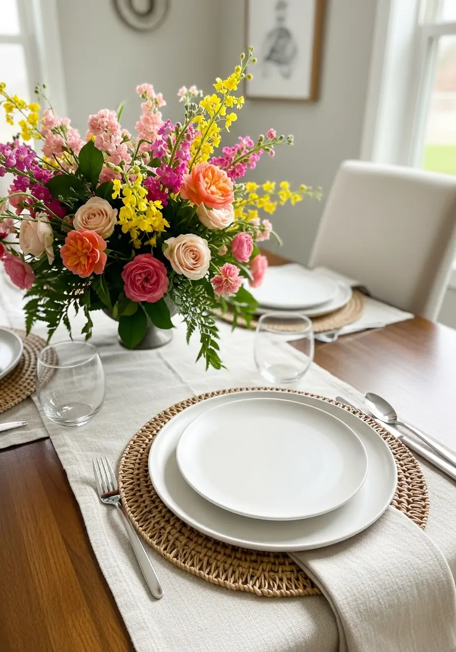 Neutral Tableware Focus - 50 Spring Table Decor Ideas You Need Right Now