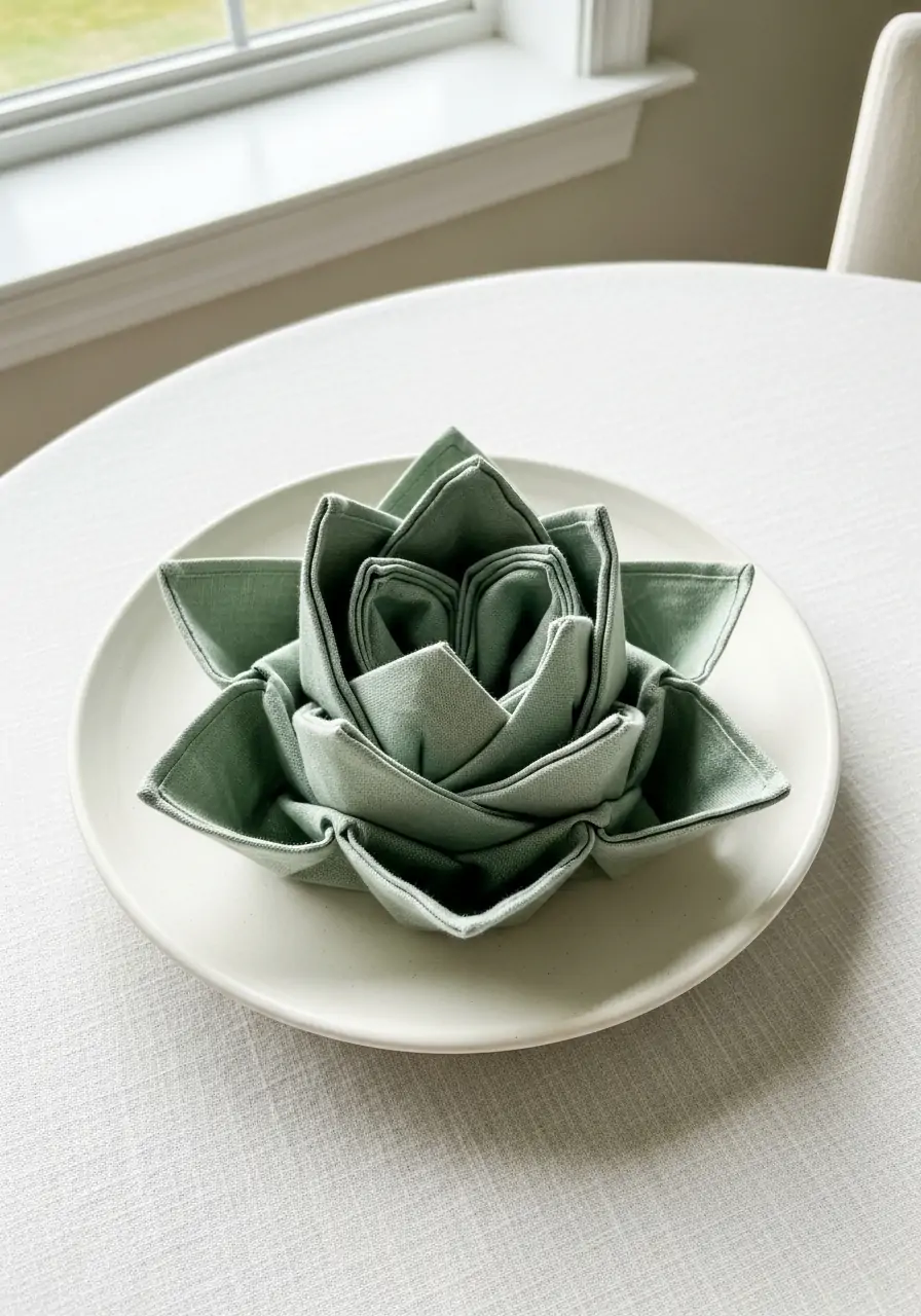 Decorative Napkin Folding - 50 Spring Table Decor Ideas You Need Right Now