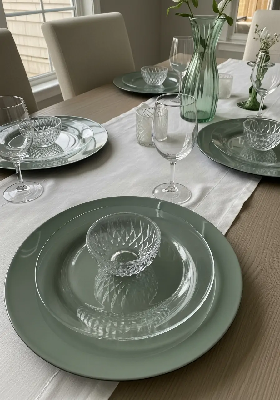 Clear Glass Tableware - 50 Spring Table Decor Ideas You Need Right Now