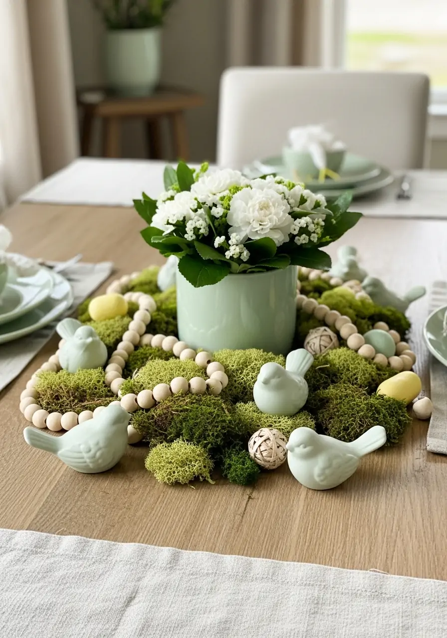 Nature-Inspired Table Scatter - 50 Spring Table Decor Ideas You Need Right Now