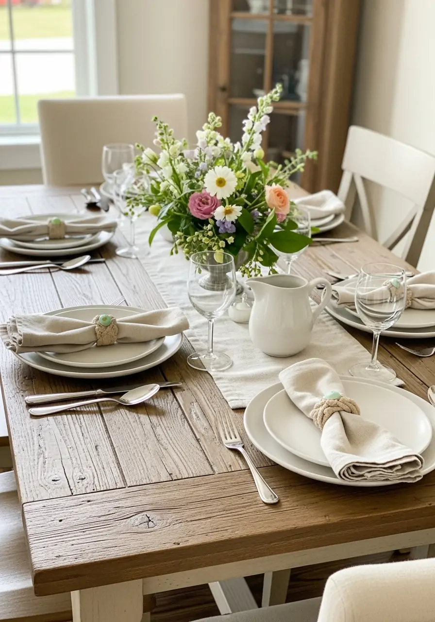 Farmhouse Spring Tablescape - 50 Spring Table Decor Ideas You Need Right Now