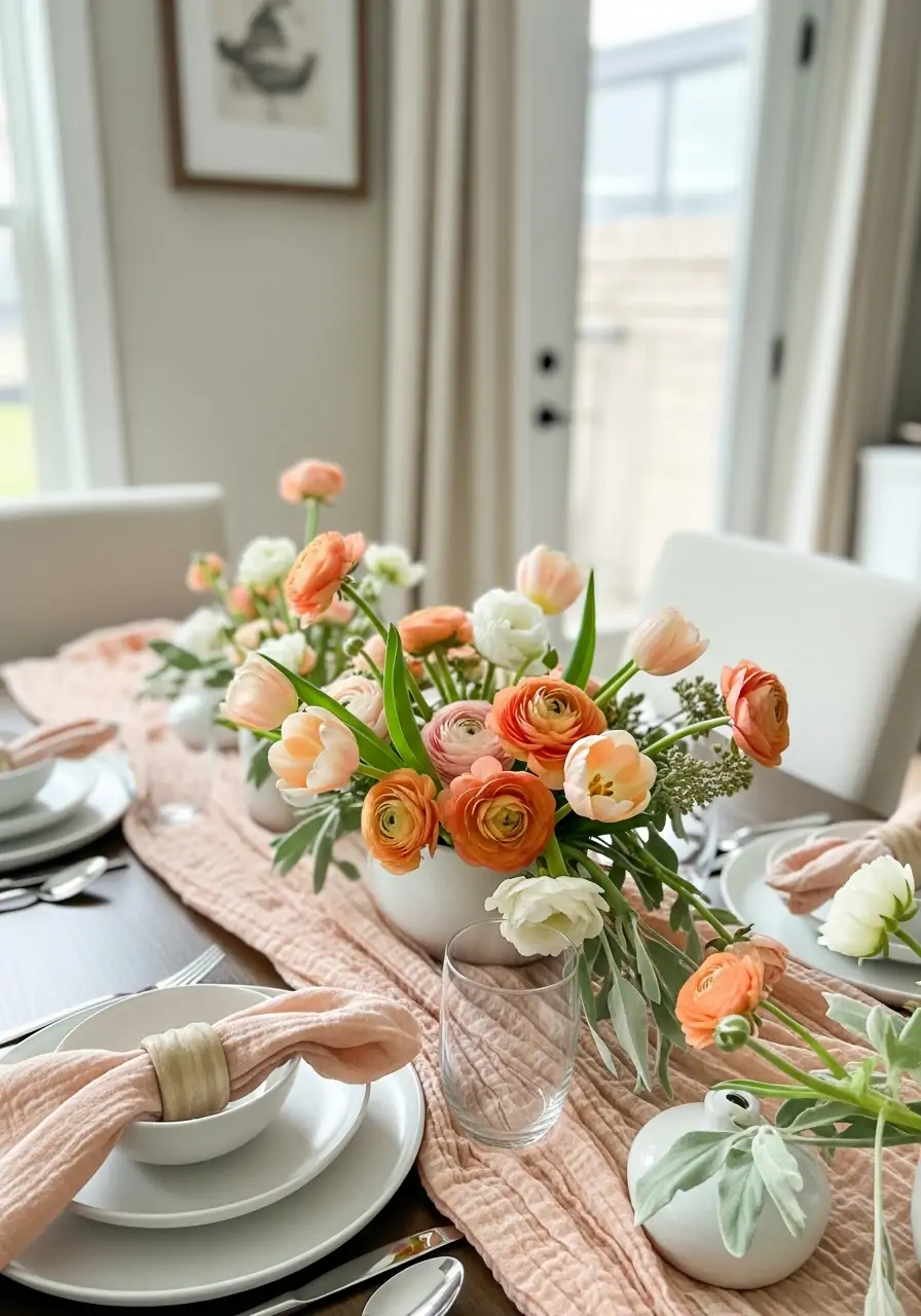 Peach Spring Color Scheme - 50 Spring Table Decor Ideas You Need Right Now