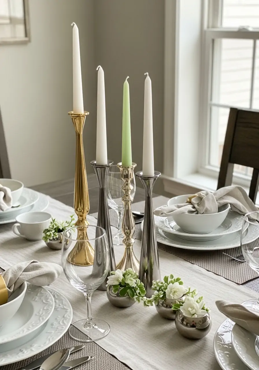 Mixed Metal Decor - 50 Spring Table Decor Ideas You Need Right Now