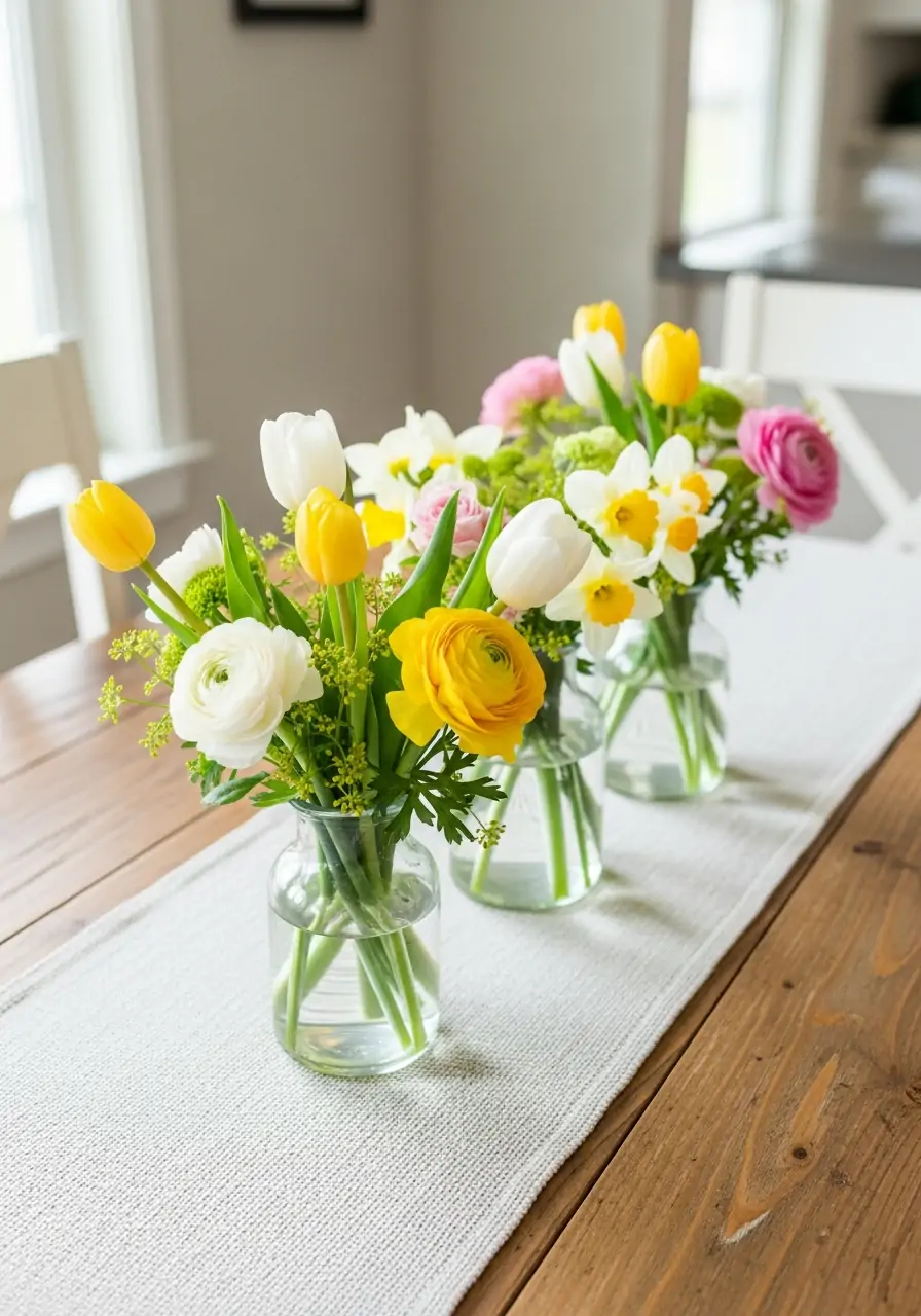 Seasonal Spring Flower Mix - 50 Spring Table Decor Ideas You Need Right Now