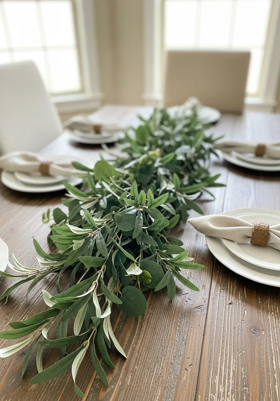 Greenery Table Garland - 50 Spring Table Decor Ideas You Need Right Now