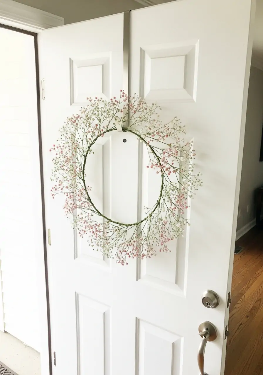 Simple Minimal Pastel Wreath - 50 Best Spring Wreath Ideas for Your Door